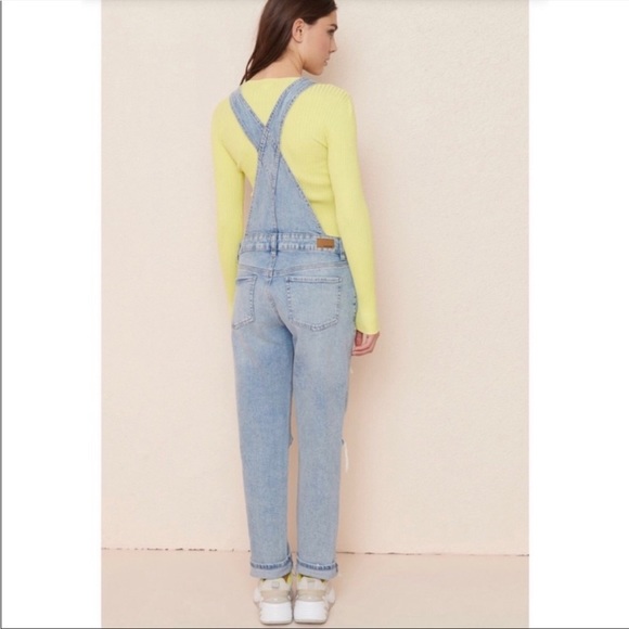 Garage Distressed Denim Overalls - Picture 2 of 6